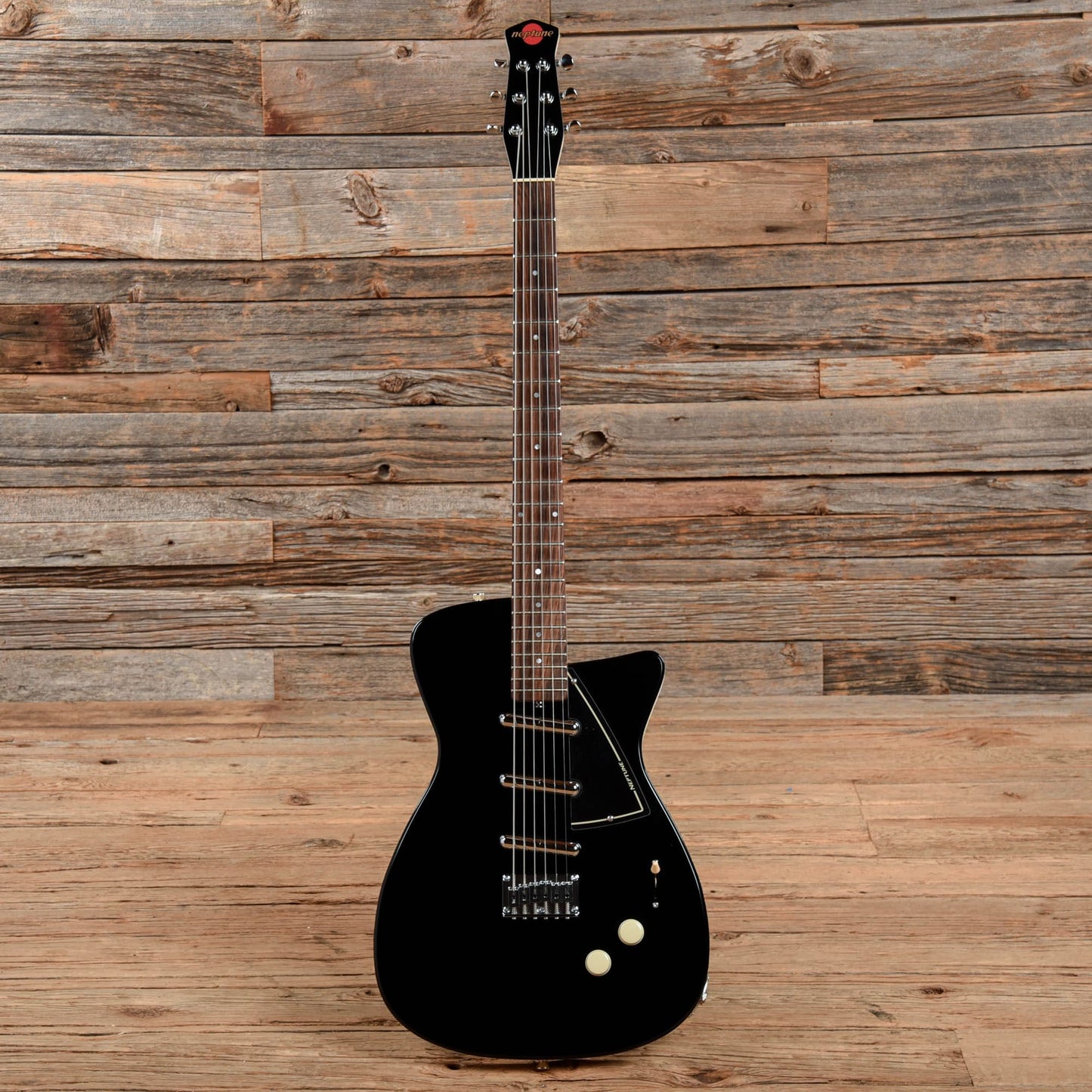 Jerry Jones Neptune Baritone Black Electric Guitars / Hollow Body