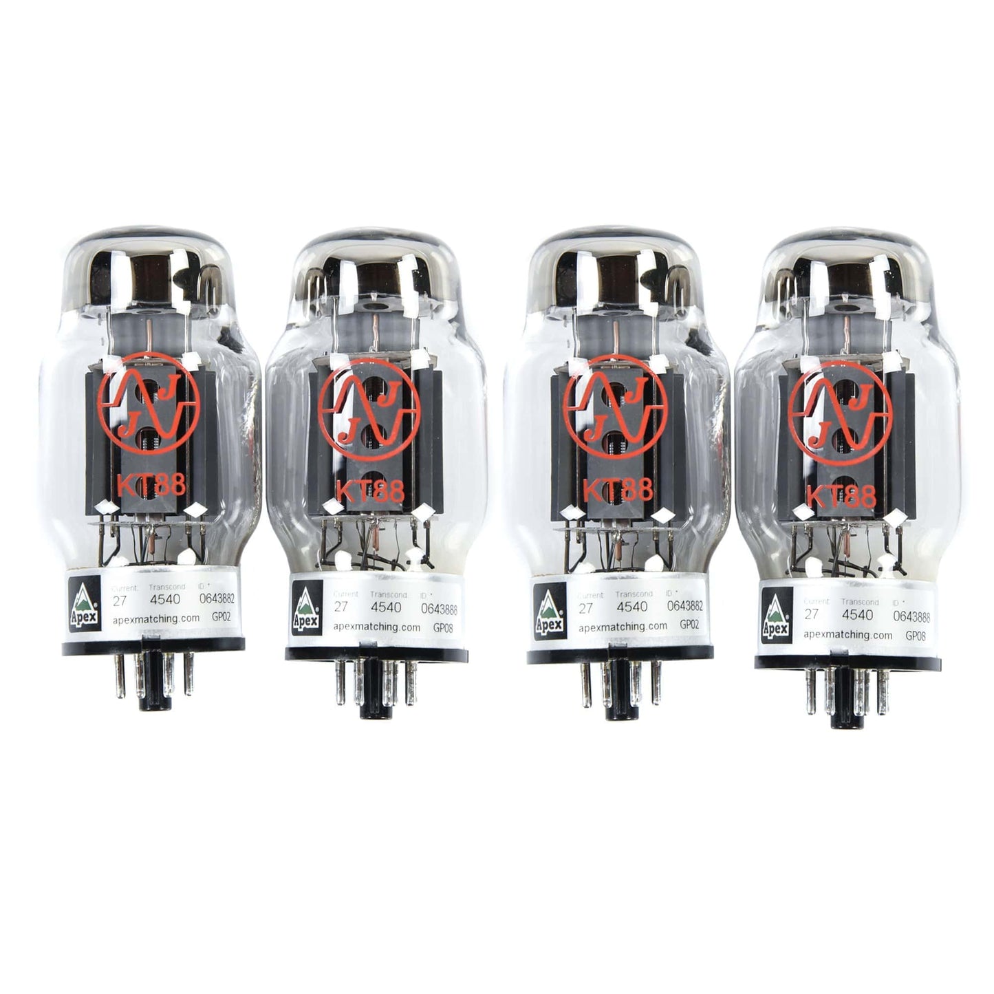 JJ KT88 Power Tube Apex Matched Quartet Parts / Tubes