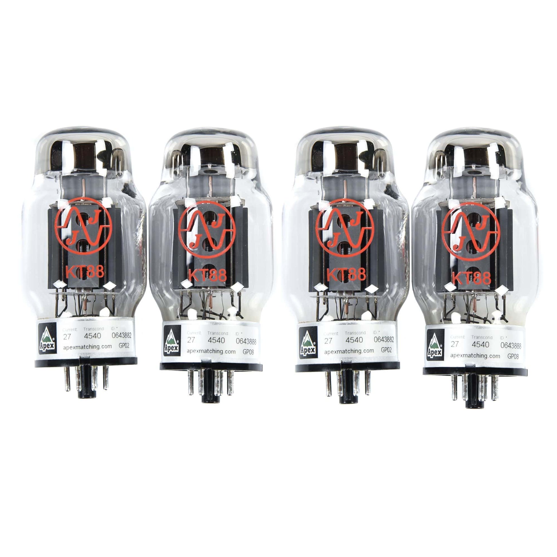 JJ KT88 Power Tube Apex Matched Quartet Parts / Tubes