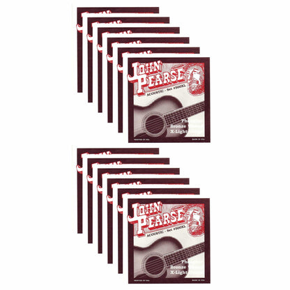 John Pearse Acoustic Strings Phosphor Bronze Extra Light 10-47 (12 Pack Bundle) Accessories / Strings / Guitar Strings