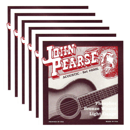 John Pearse Acoustic Strings Phosphor Bronze Light 12-53 (6 Pack Bundle) Accessories / Strings / Guitar Strings