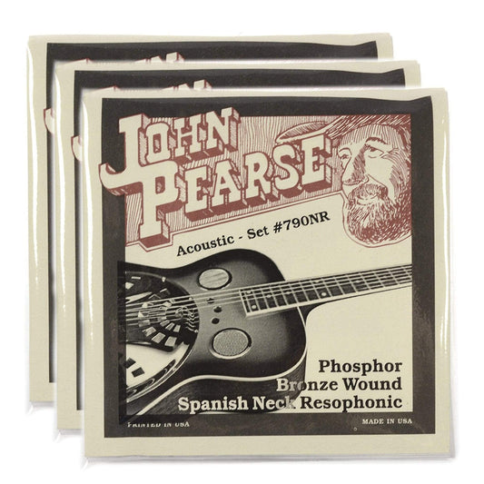 John Pearse Acoustic Strings Phosphor Bronze Spanish Neck Resophonic 13-56 (3 Pack Bundle) Accessories / Strings / Guitar Strings