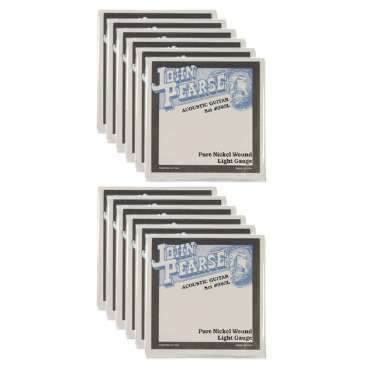 John Pearse Acoustic Strings Pure Nickel Light 12-54 (12 Pack Bundle) Accessories / Strings / Guitar Strings
