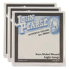 John Pearse Acoustic Strings Pure Nickel Light 12-54 (3 Pack Bundle) Accessories / Strings / Guitar Strings