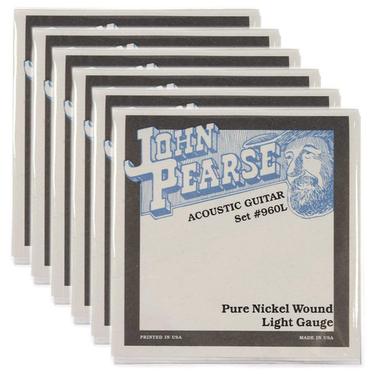 John Pearse Acoustic Strings Pure Nickel Light 12-54 (6 Pack Bundle) Accessories / Strings / Guitar Strings