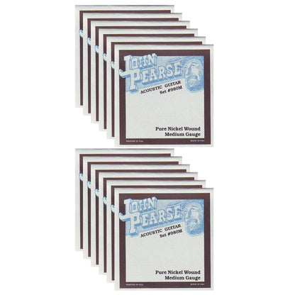 John Pearse Acoustic Strings Pure Nickel Medium 13-57 (12 Pack Bundle) Accessories / Strings / Guitar Strings