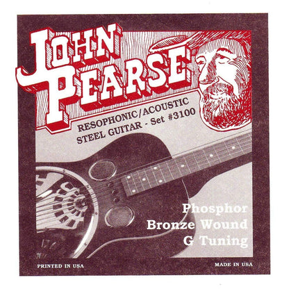John Pearse Resophonic Strings Phosphor Bronze G Tuning 16-59 (6 Pack Bundle) Accessories / Strings / Guitar Strings