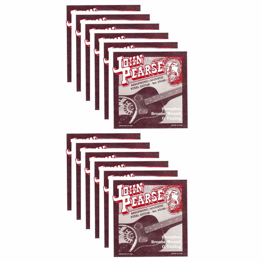 John Pearse Resophonic Strings Phosphor Bronze G Tuning 16-59 (12 Pack Bundle) Accessories / Strings / Other Strings