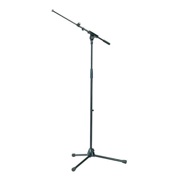 K&M Baseline 21075 Tripod Microphone Stand w/16-28" Telescopic Boom Black Accessories / Stands