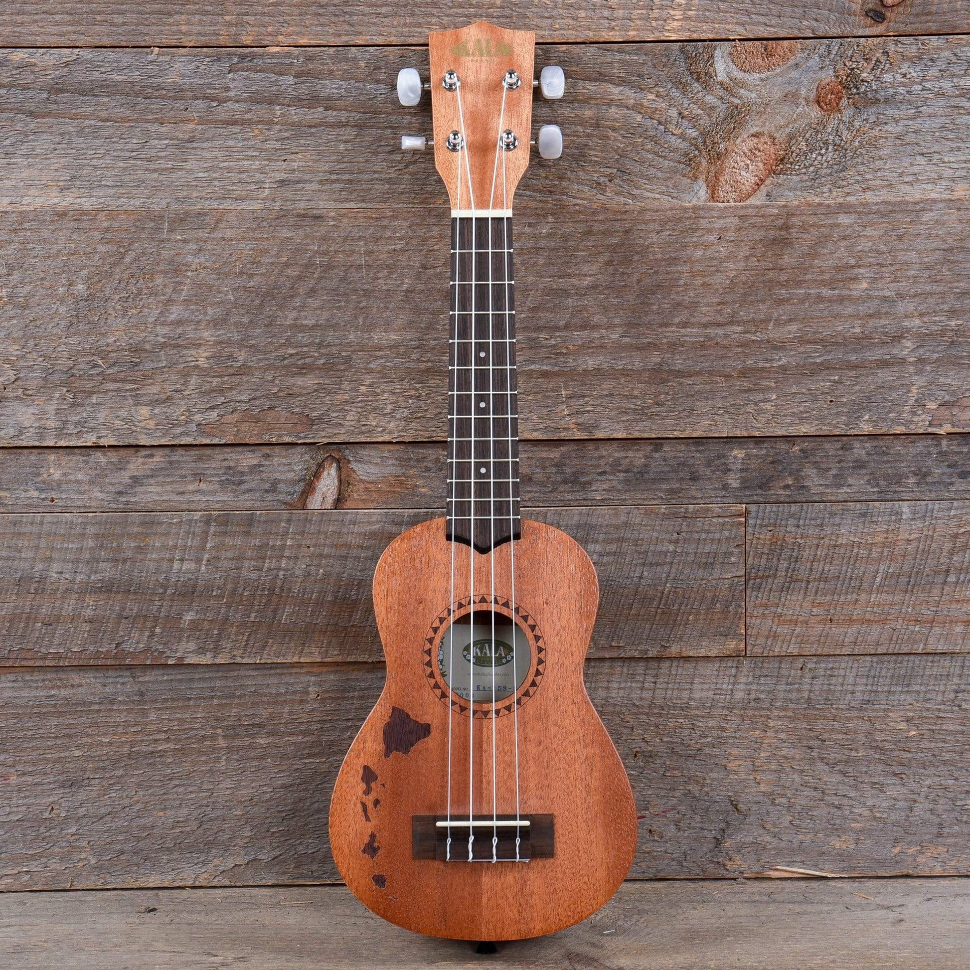 Kala KA-15S-H1 Soprano Ukulele Satin Mahogany Hawaiian Island Laser Folk Instruments / Ukuleles