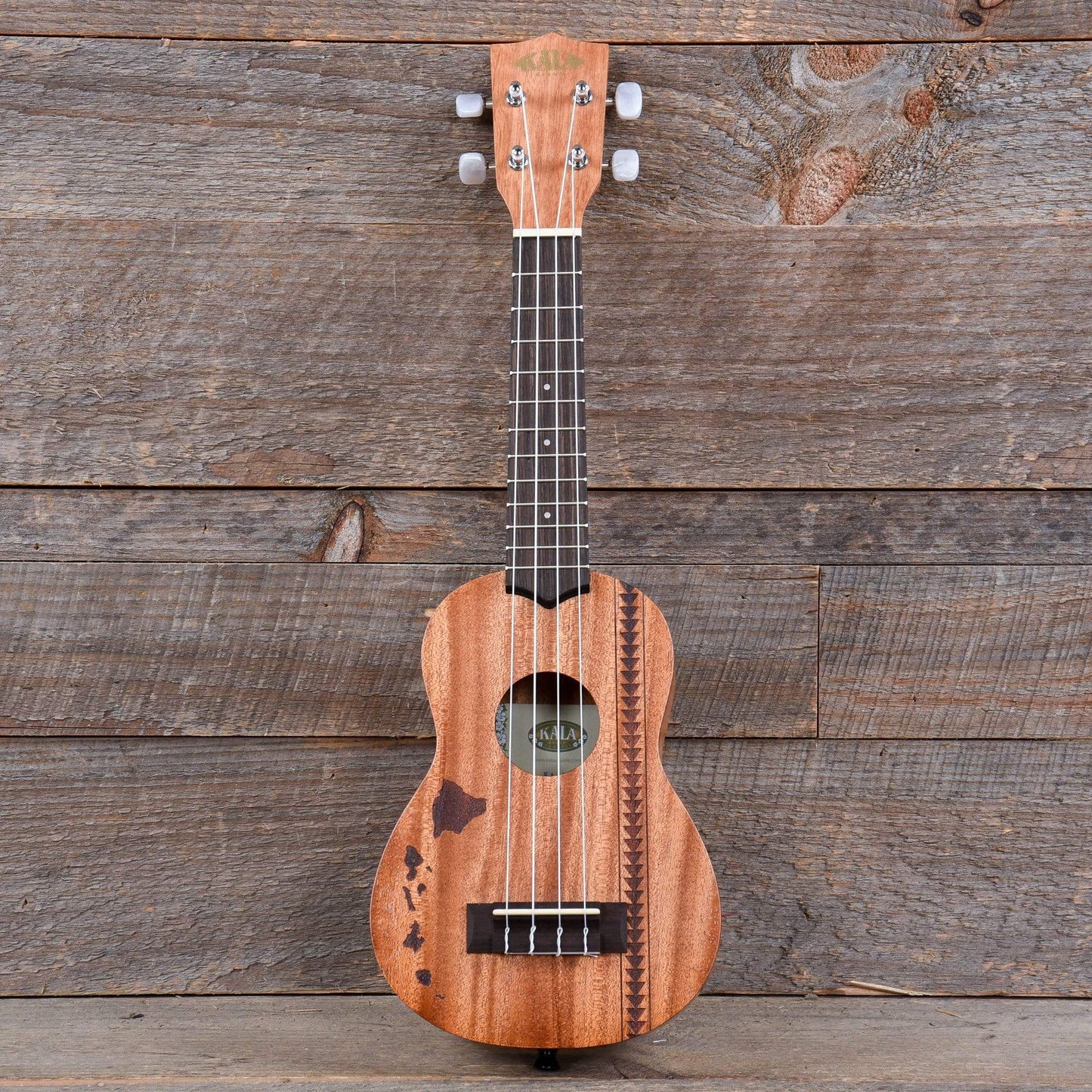 Kala KA-15S-H2 Soprano Ukulele Satin Mahogany Hawaiian Island Laser w/Tattoo Folk Instruments / Ukuleles