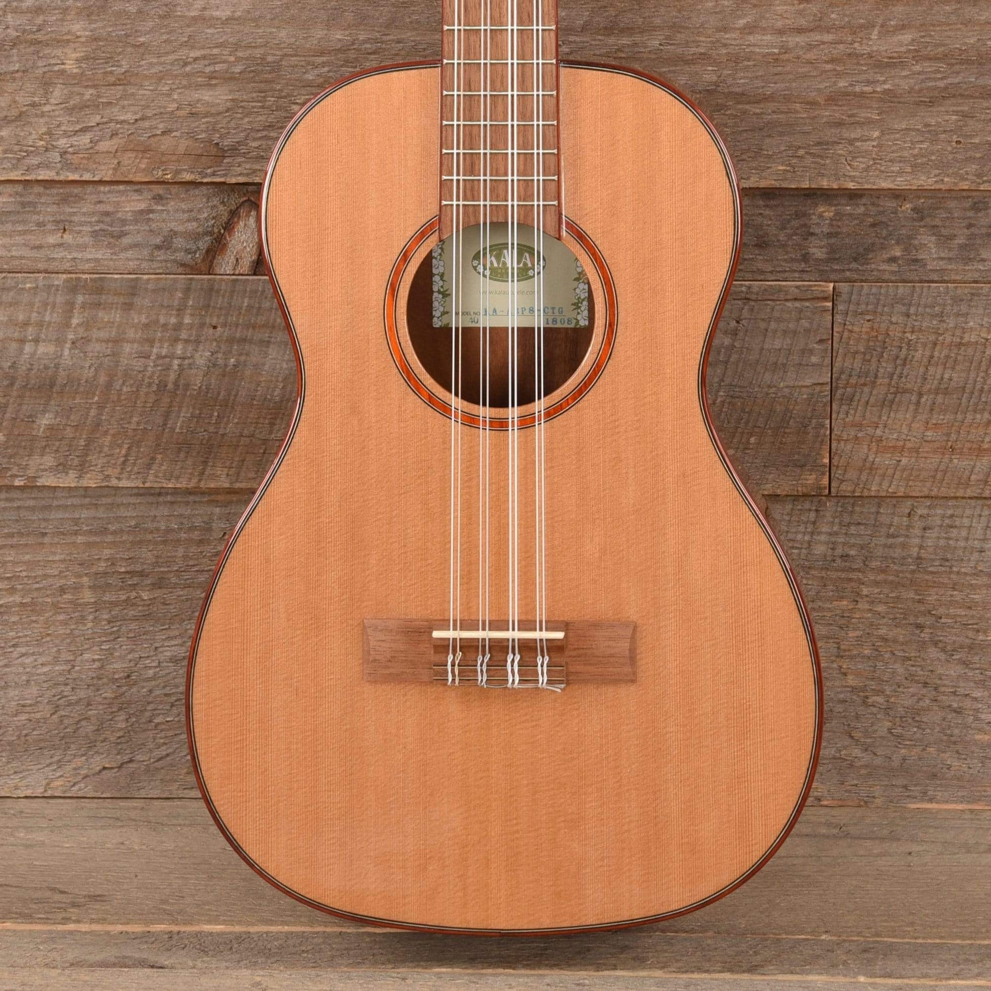 Kala KA-ABP8-CTG Baritone Ukulele Gloss Solid Cedar/Acacia 8-String Folk Instruments / Ukuleles