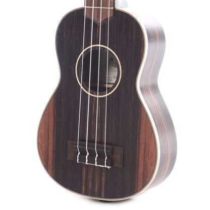 Kala KA-EBY-S Soprano Ukulele Satin Striped Ebony Folk Instruments / Ukuleles