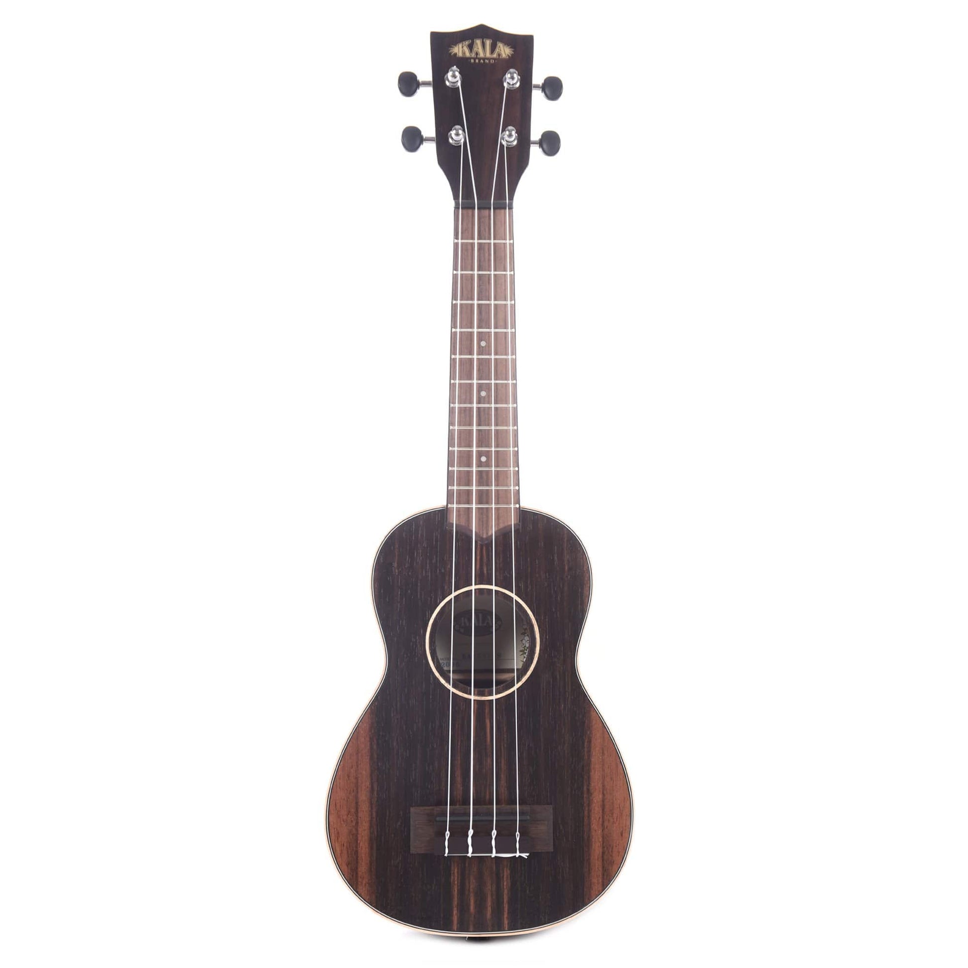 Kala KA-EBY-S Soprano Ukulele Satin Striped Ebony Folk Instruments / Ukuleles