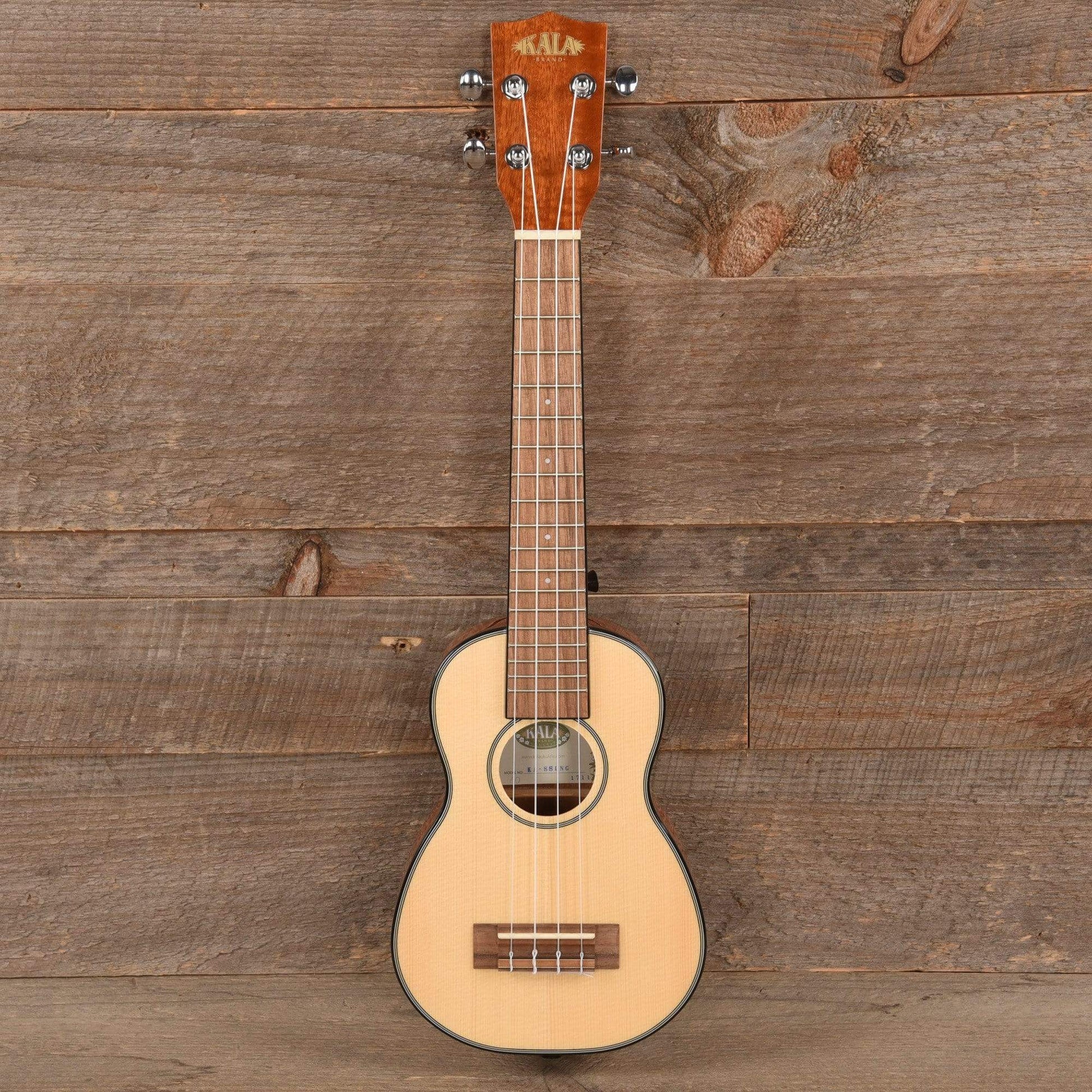 Kala KA-SSLNG Long Neck Ukulele Gloss Solid Spruce/Mahogany Folk Instruments / Ukuleles