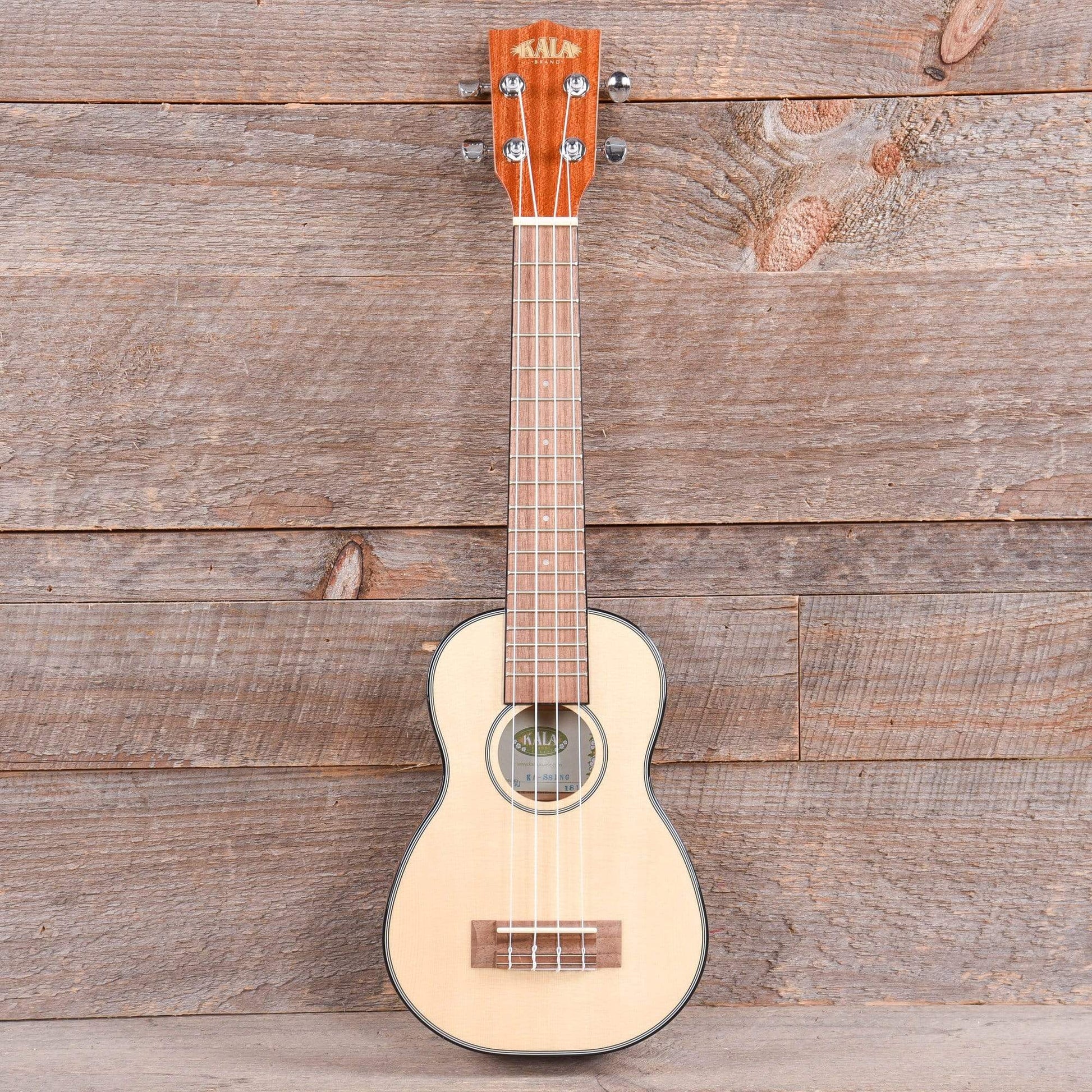 Kala KA-SSLNG Long Neck Ukulele Gloss Solid Spruce/Mahogany Folk Instruments / Ukuleles