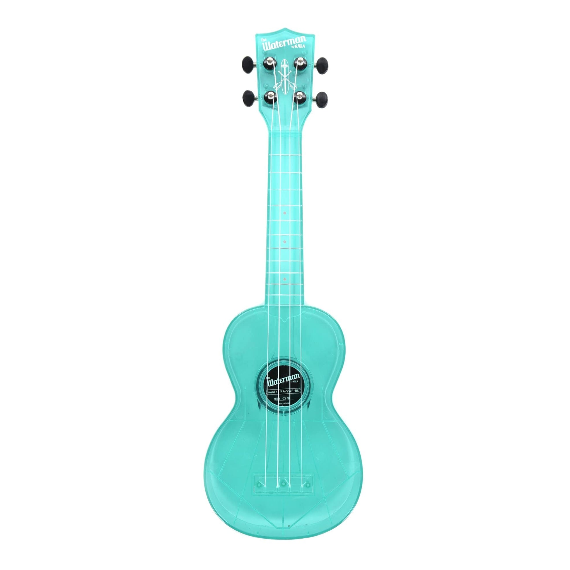 Kala KA-SWF Composite Soprano Ukulele Fluorescent Gloss Blue w/ Tote Bag Folk Instruments / Ukuleles