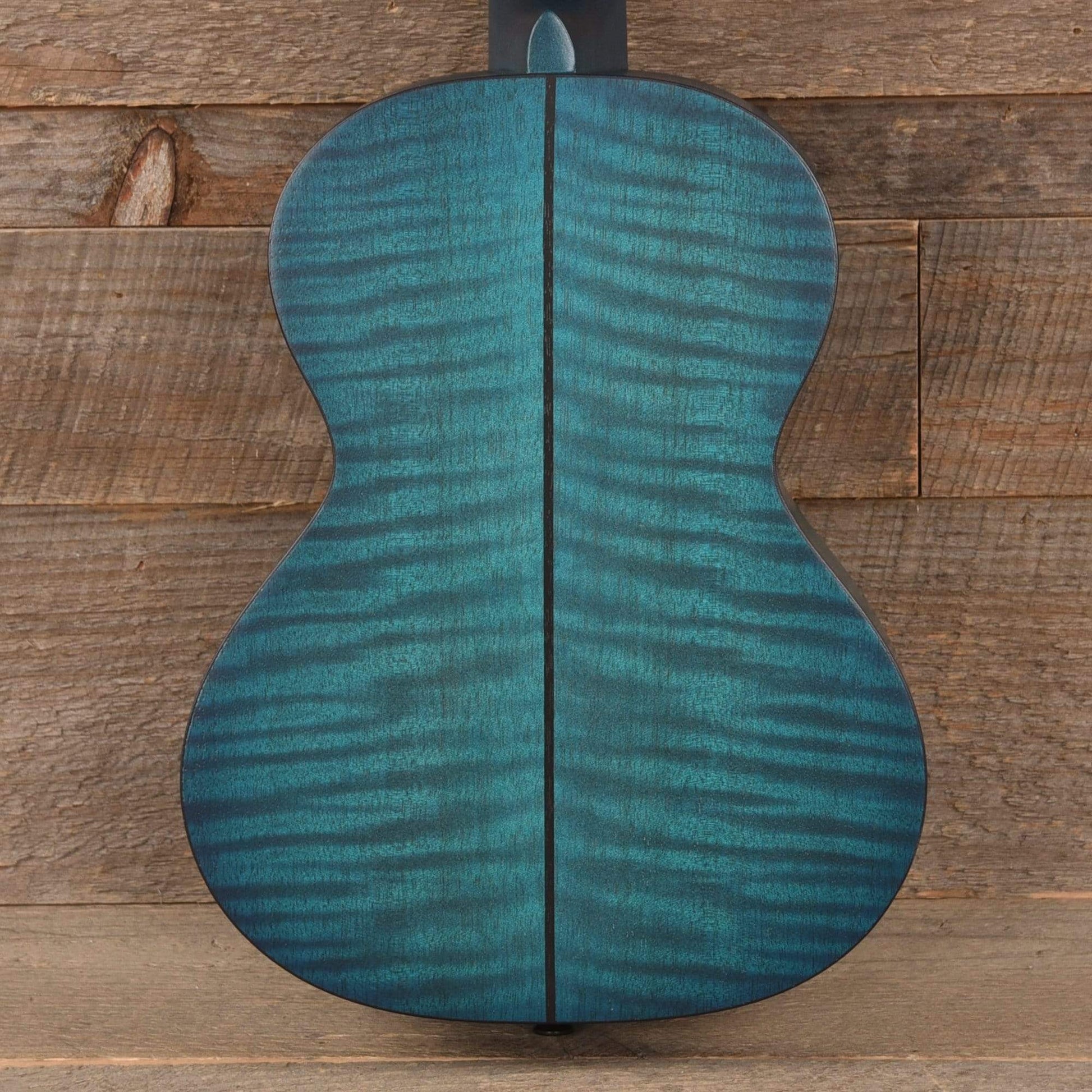 Kala KA-TEMB Tenor Ukulele Blue Translucent Satin Exotic Mahogany Folk Instruments / Ukuleles