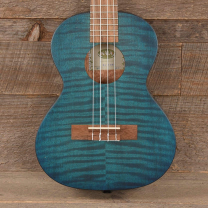 Kala KA-TEMB Tenor Ukulele Blue Translucent Satin Exotic Mahogany Folk Instruments / Ukuleles