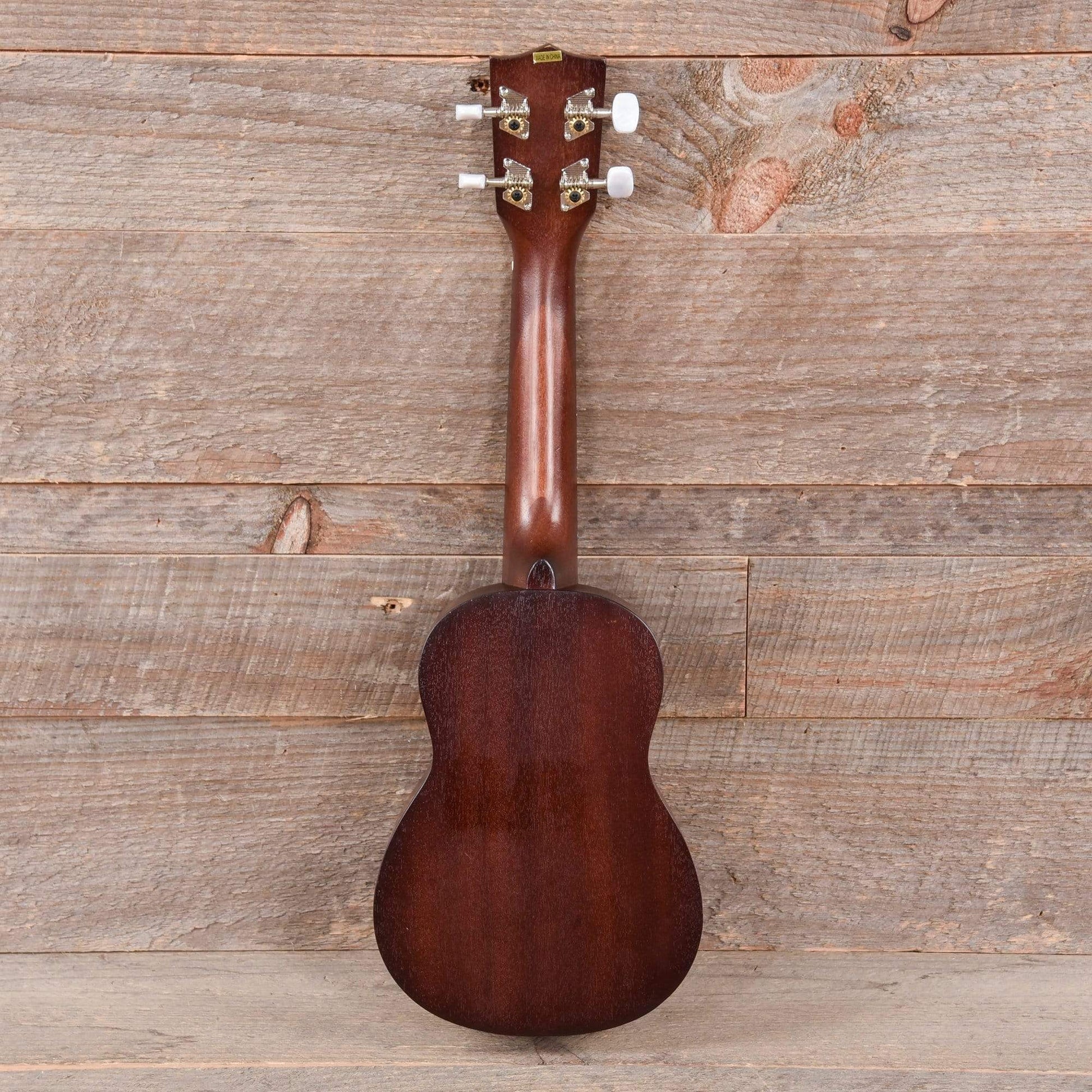 Kala Soprano Ukulele Satin Mahogany Hawaiian Island Laser w/Tattoo Folk Instruments / Ukuleles