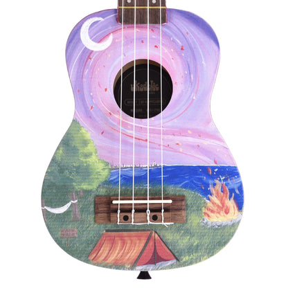 Kala UK-HAPPYCAMPER Ukadelic Happy Camper Soprano Ukulele Folk Instruments / Ukuleles