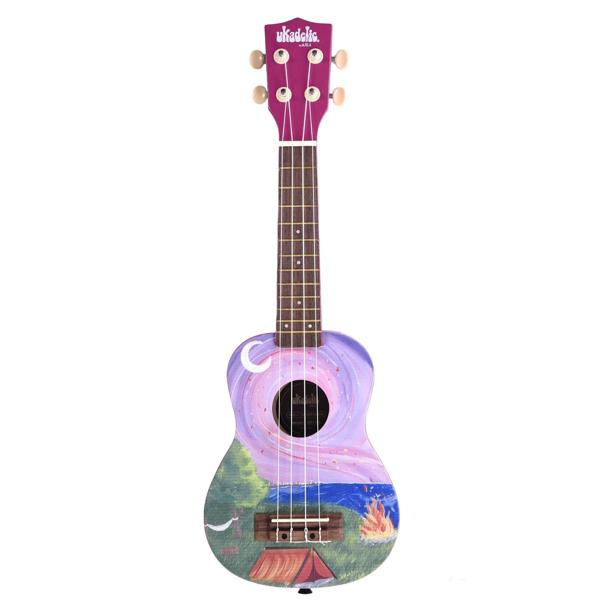 Kala UK-HAPPYCAMPER Ukadelic Happy Camper Soprano Ukulele Folk Instruments / Ukuleles