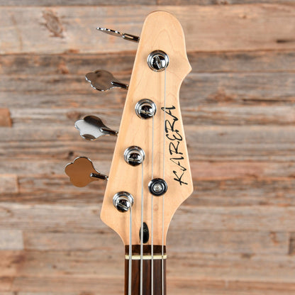 Karera P-Style Bass Silver Bass Guitars / 5-String or More