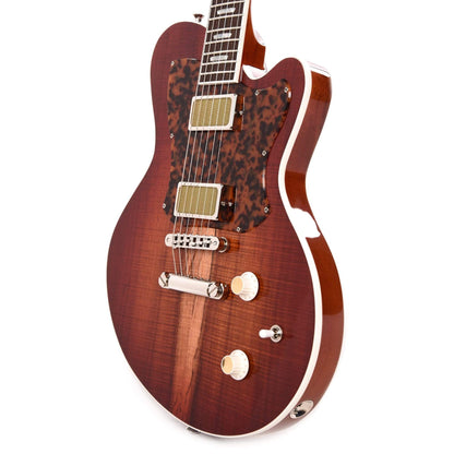 Kauer Starliner Deluxe Figured Koa Subtle Red Burst w/Gold Foil Cover Wolfetone KauerBuckers Electric Guitars / Solid Body