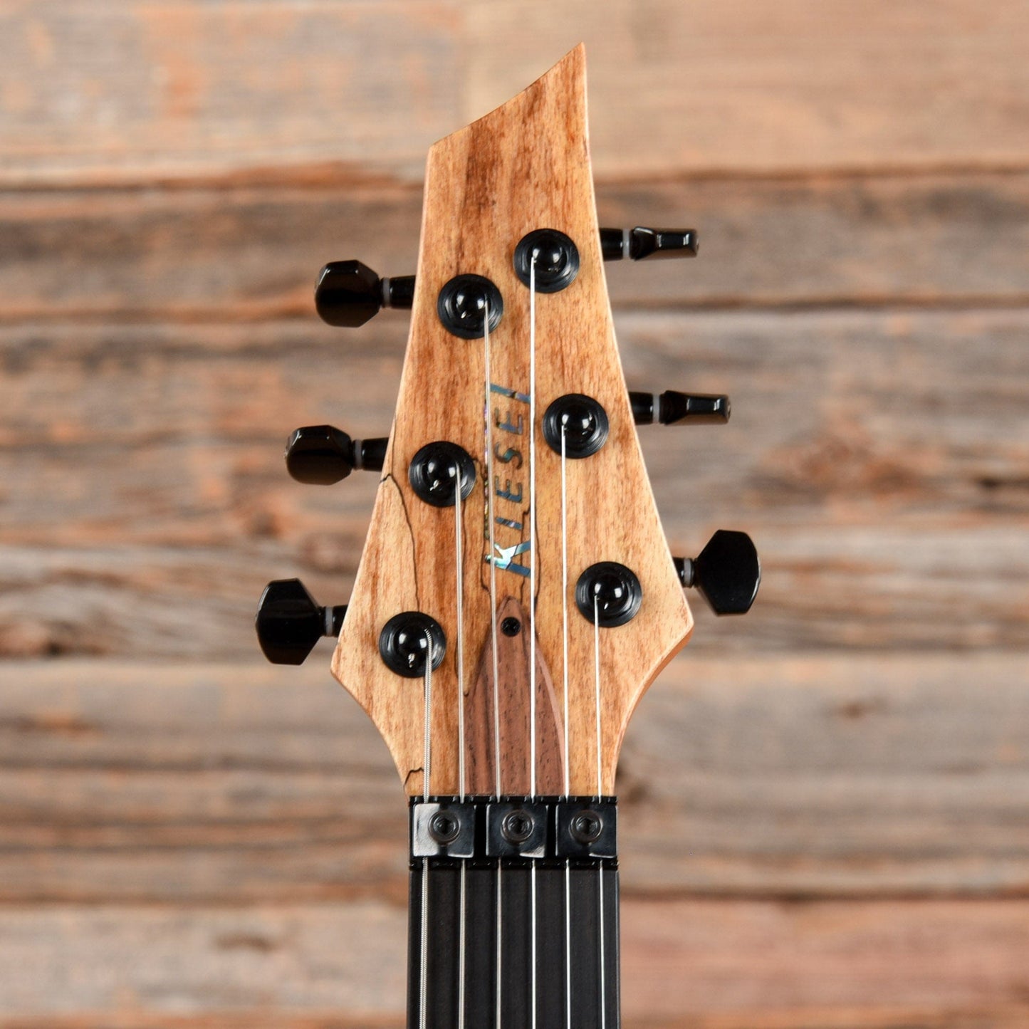 Kiesel Crescent Spalted Maple Floyd Rose Natural Satin Matte Electric Guitars / Solid Body