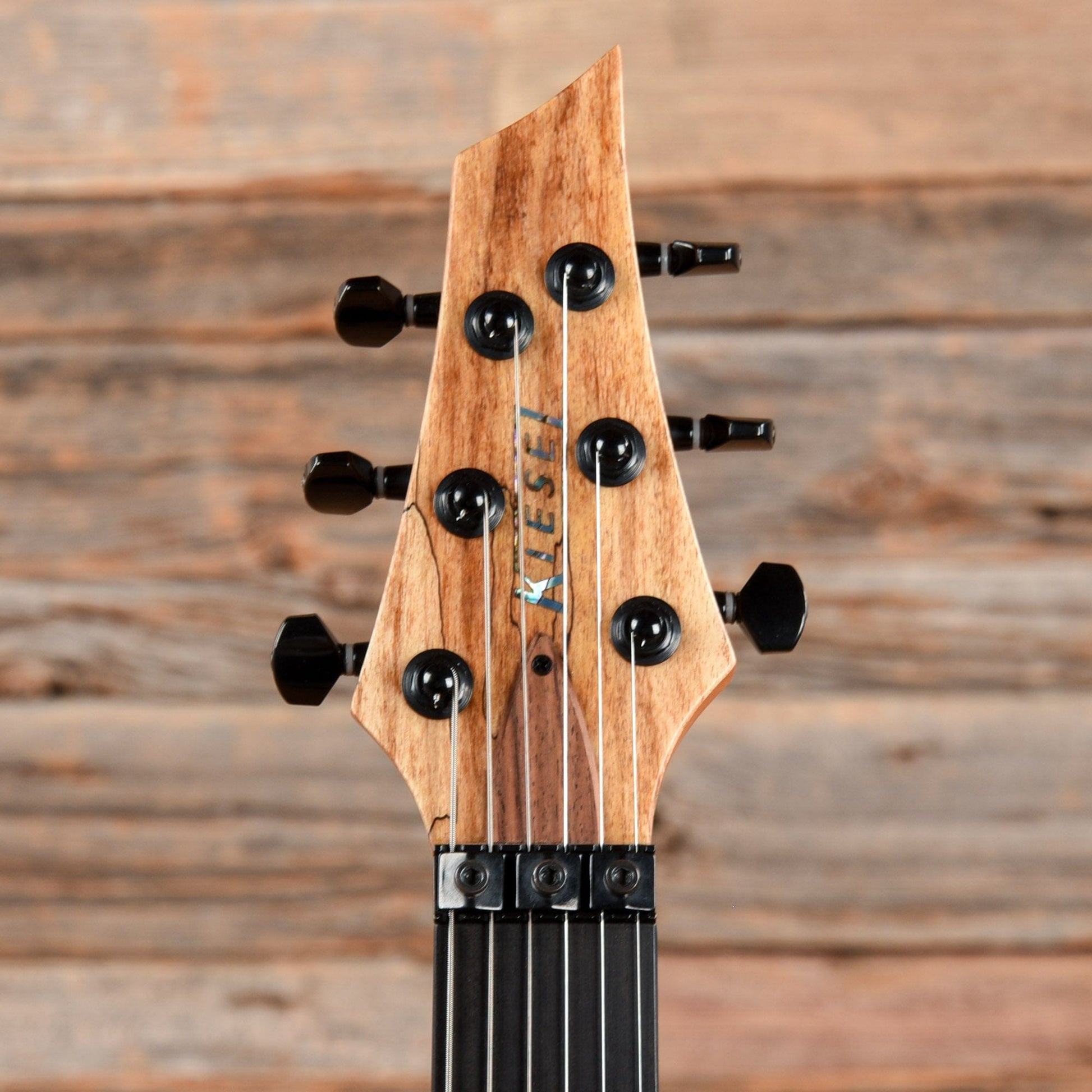 Kiesel Crescent Spalted Maple Floyd Rose Natural Satin Matte Electric Guitars / Solid Body