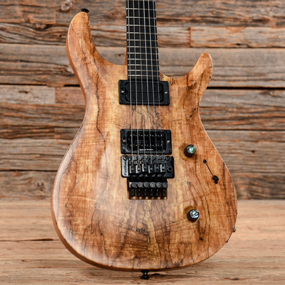Kiesel Crescent Spalted Maple Floyd Rose Natural Satin Matte Electric Guitars / Solid Body