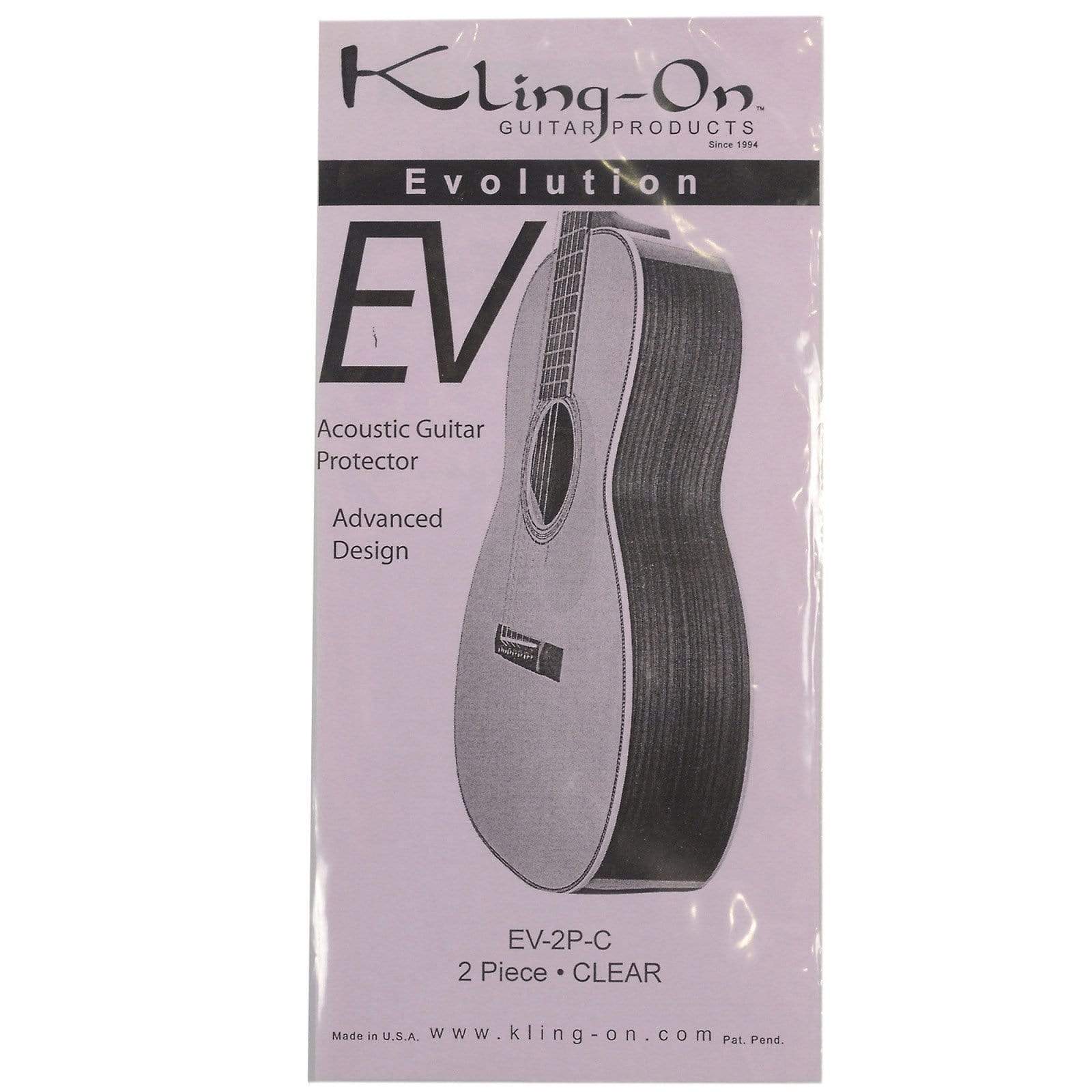 Kling-On EV-2P-C Evolution 2-Piece Clear Pickguard for Acoustic Parts / Pickguards