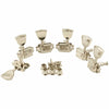 Kluson Traditional 3+3 Metal Keystone Button Double Line Nickel Tuners Parts / Tuning Heads