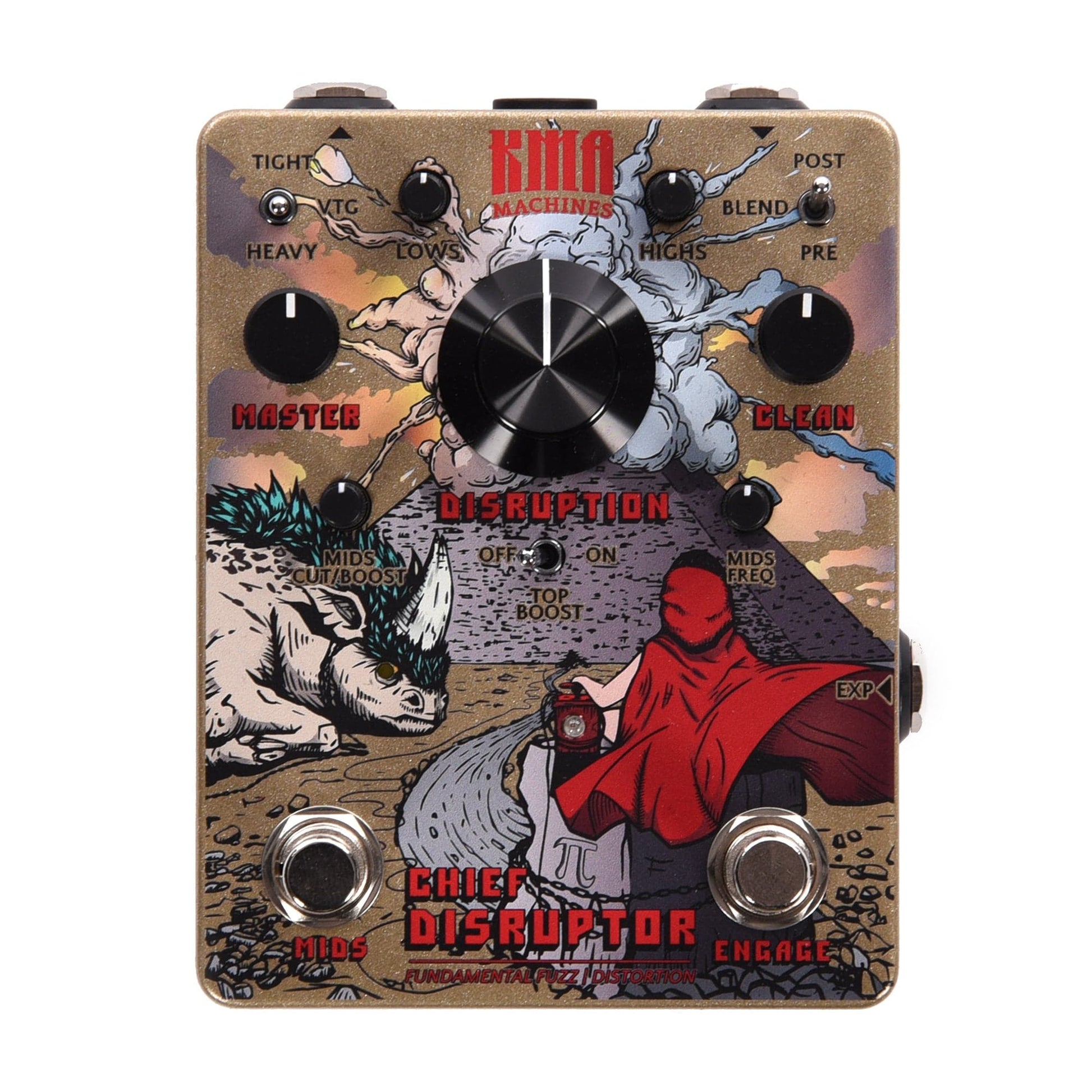 fuzz pedal with clean blend KMA Chief Disrupter Fundamental Fuzz/Distortion Pedal – Chicago Music Exchange