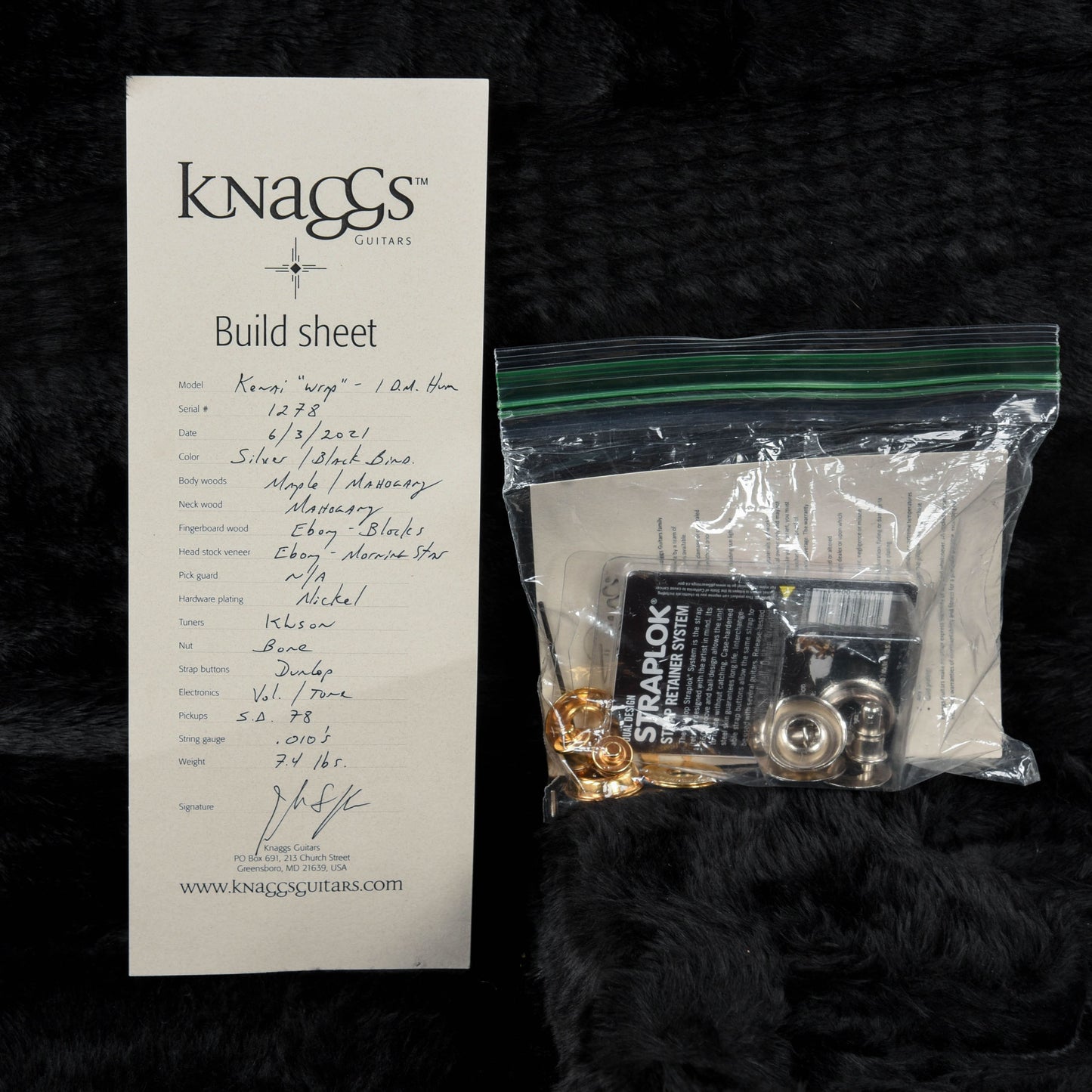 Knaggs Kenai Wraptail Silver Sparkle Electric Guitars / Solid Body