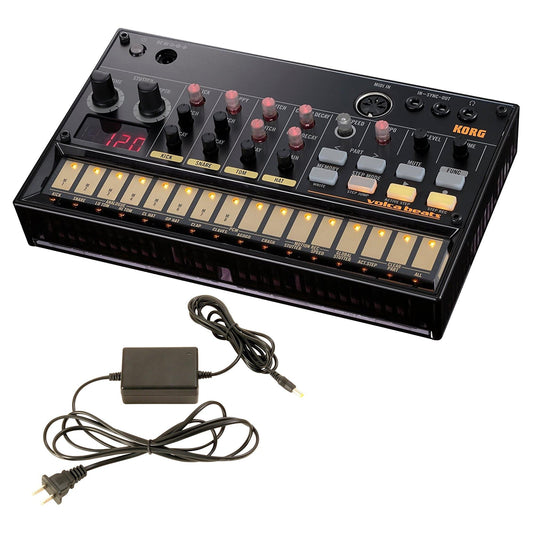 Korg Volca Beats Analogue Rhythm Machine Bundle w/ Korg 9V600MACPP 9v 600ma Power Supply Drums and Percussion / Drum Machines and Samplers