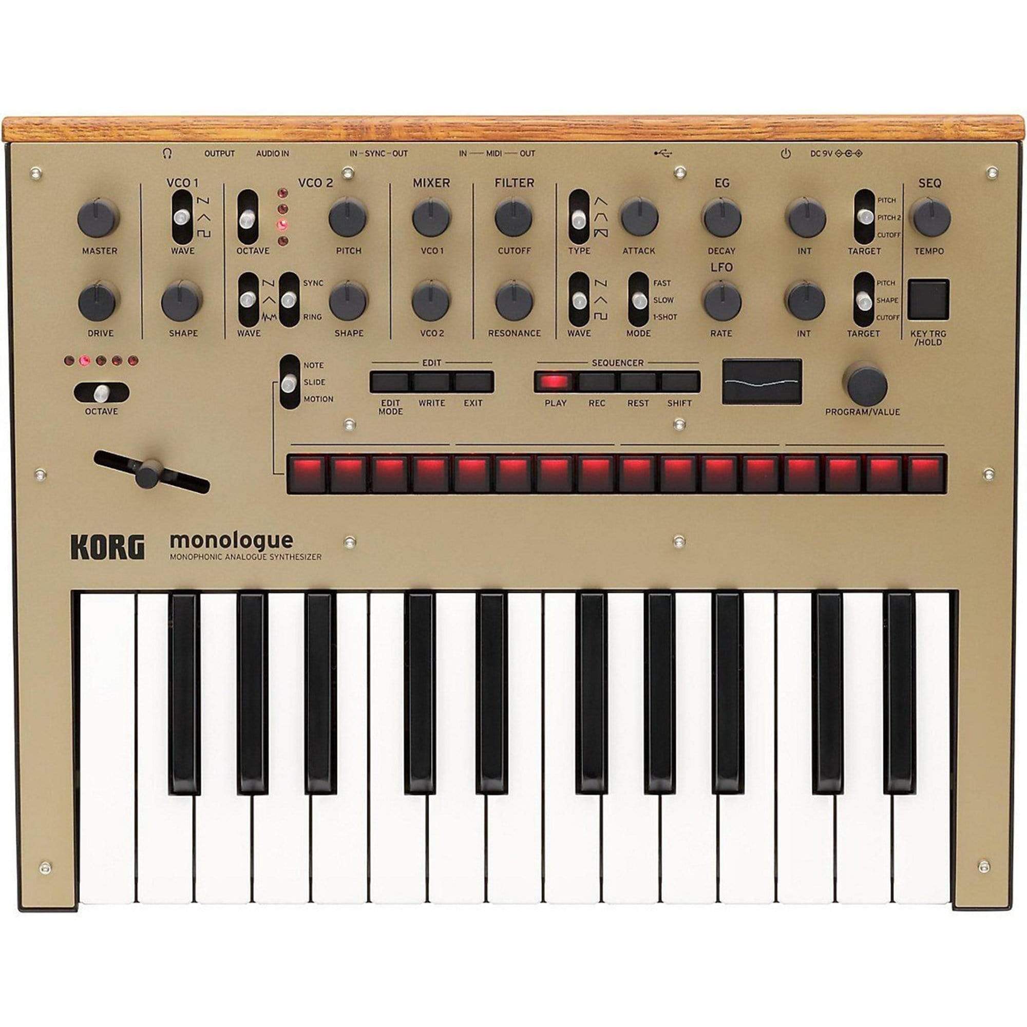 Korg Monologue Monophonic Analogue Synthesizer Gold Bundle w/FREE Power Supply Keyboards and Synths / Synths / Analog Synths