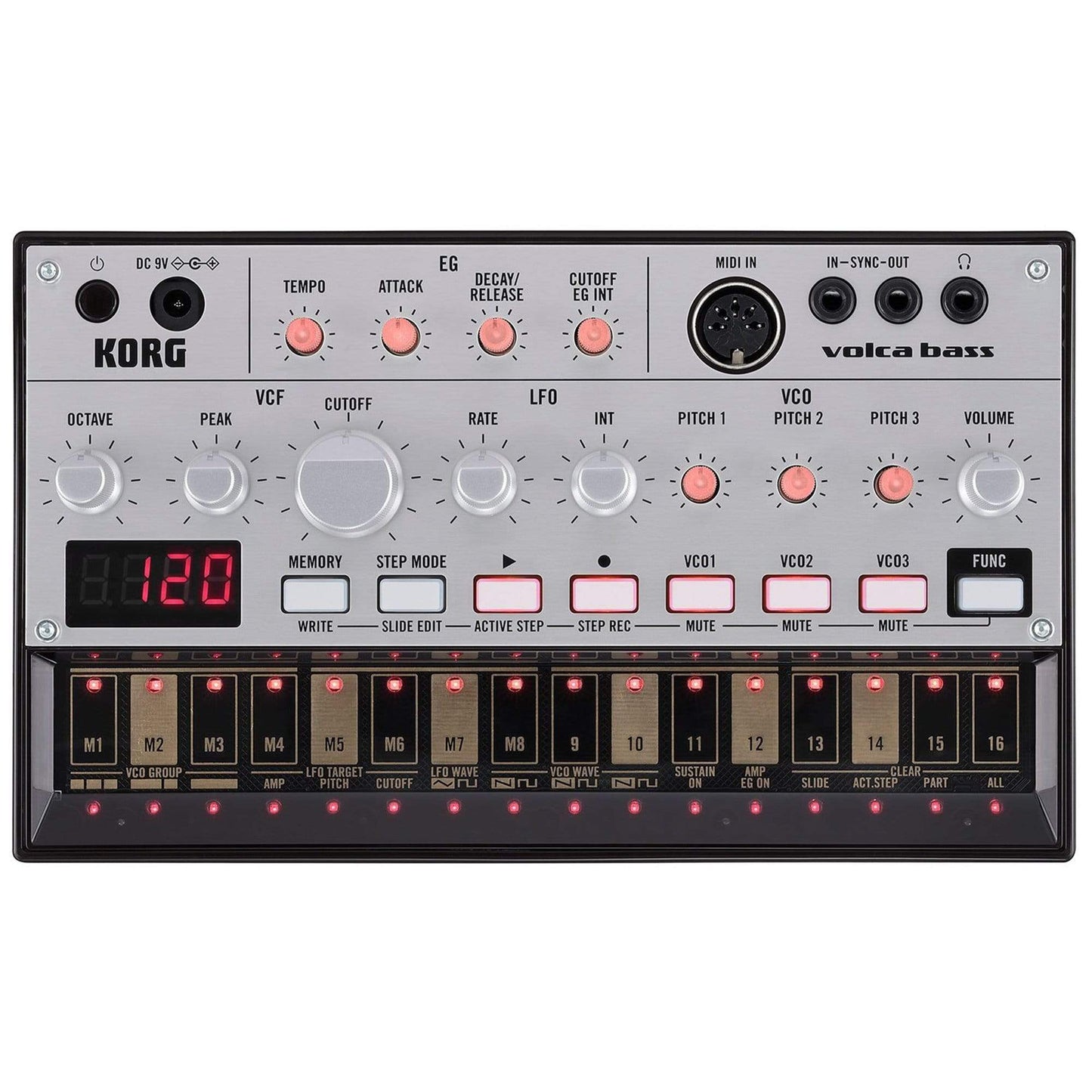 Korg Volca Bass Analogue Bass Machine Bundle w/ Korg 9V600MACPP 9v 600ma Power Supply Keyboards and Synths / Synths / Analog Synths