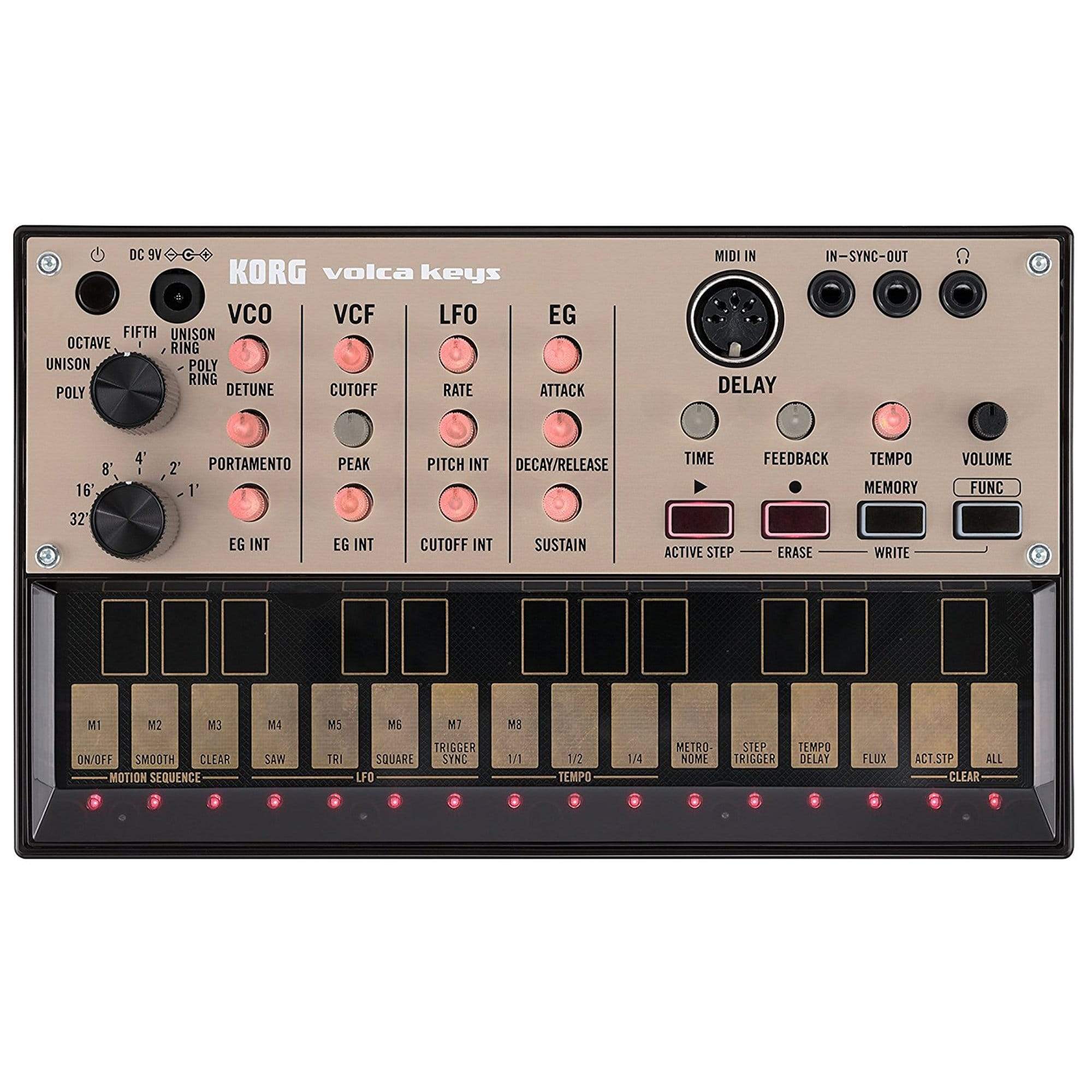 Korg Volca Keys Analogue Loop Synth Bundle w/ Korg 9V600MACPP 9v 600ma Power Supply Keyboards and Synths / Synths / Analog Synths