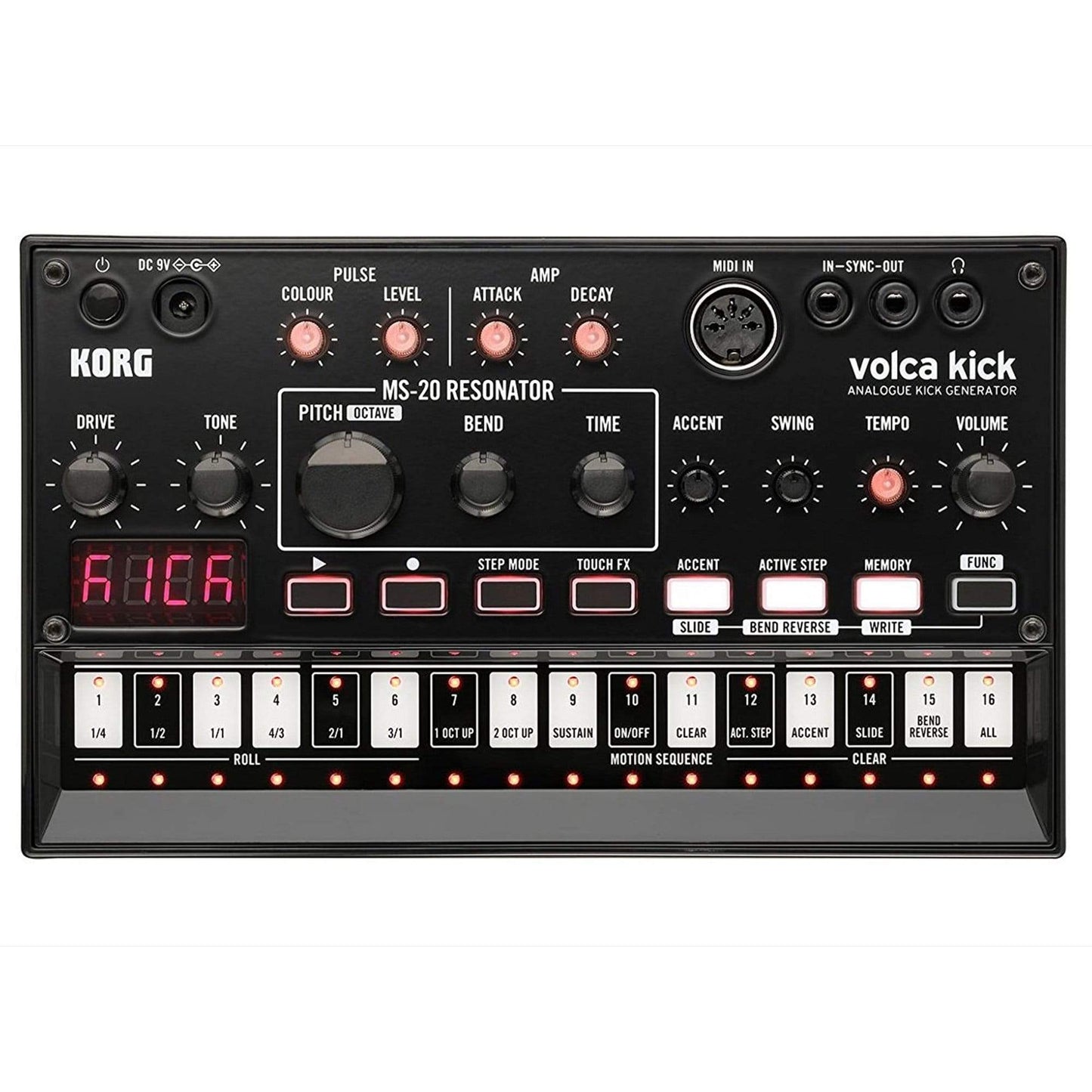 Korg Volca Kick Analogue Kick Generator Bundle w/ Korg 9V600MACPP 9v 600ma Power Supply Keyboards and Synths / Synths / Analog Synths