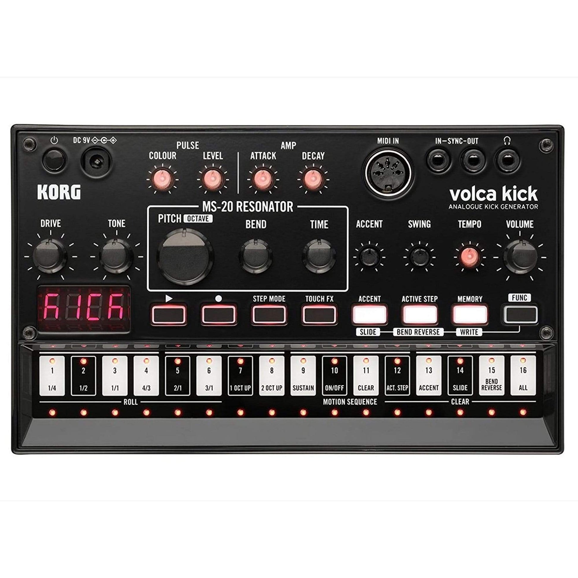 Korg Volca Kick Analogue Kick Generator Bundle w/ Korg 9V600MACPP 9v 600ma Power Supply Keyboards and Synths / Synths / Analog Synths