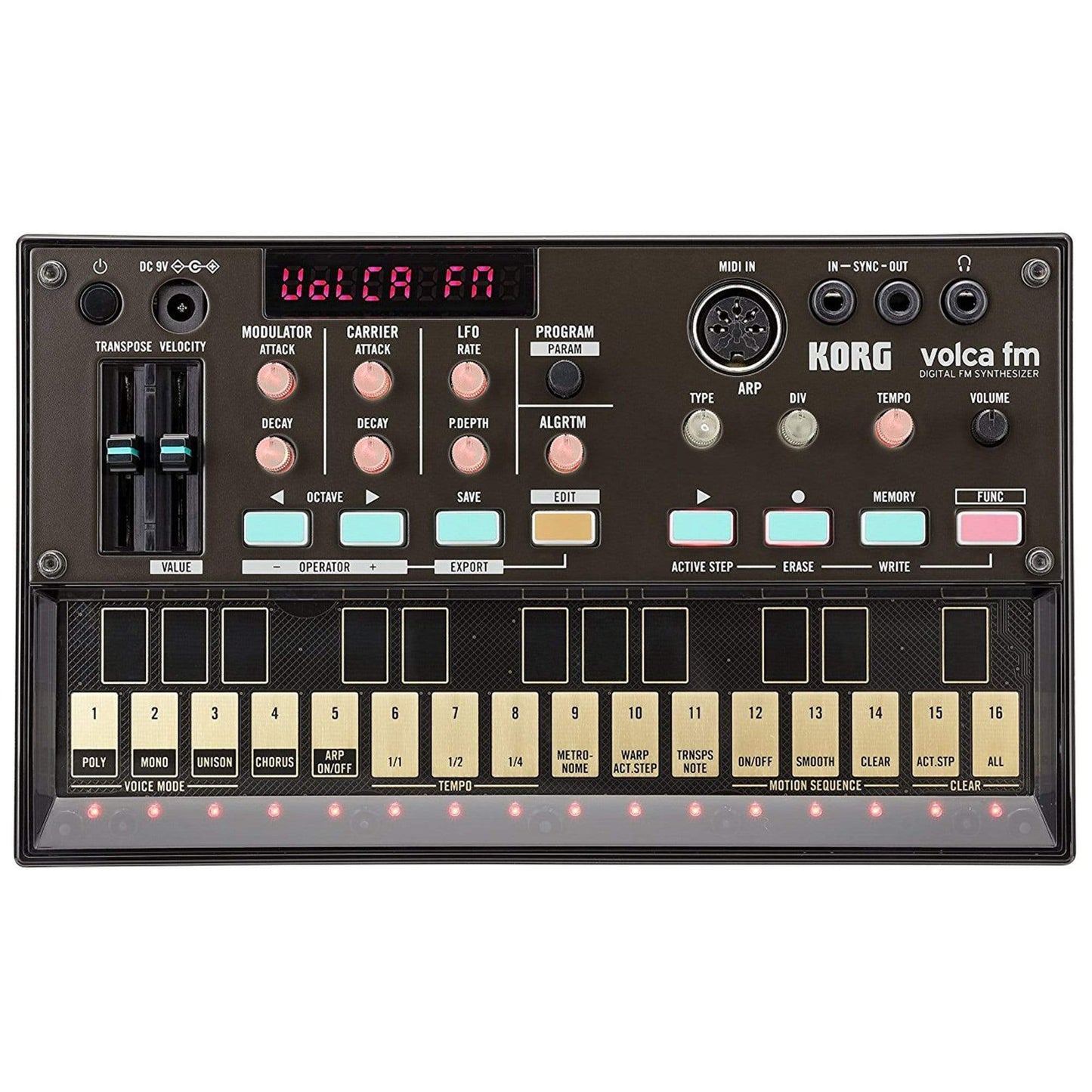 Korg Volca FM Digital FM Synthesizer Bundle w/ Korg 9V600MACPP 9v 600ma Power Supply Keyboards and Synths / Synths / Digital Synths