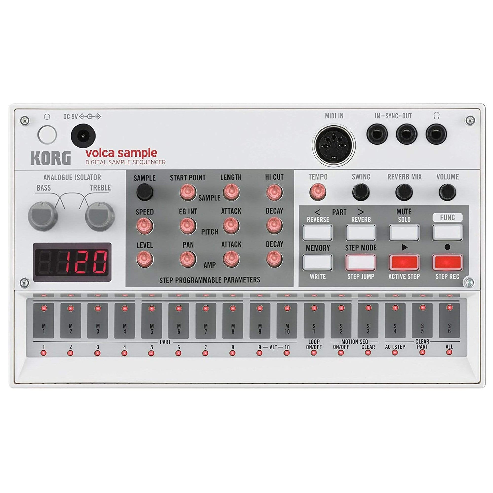 Korg Volca Sample Digital Sample Sequencer Bundle w/ Korg 9V600MACPP 9v 600ma Power Supply Keyboards and Synths / Synths / Digital Synths