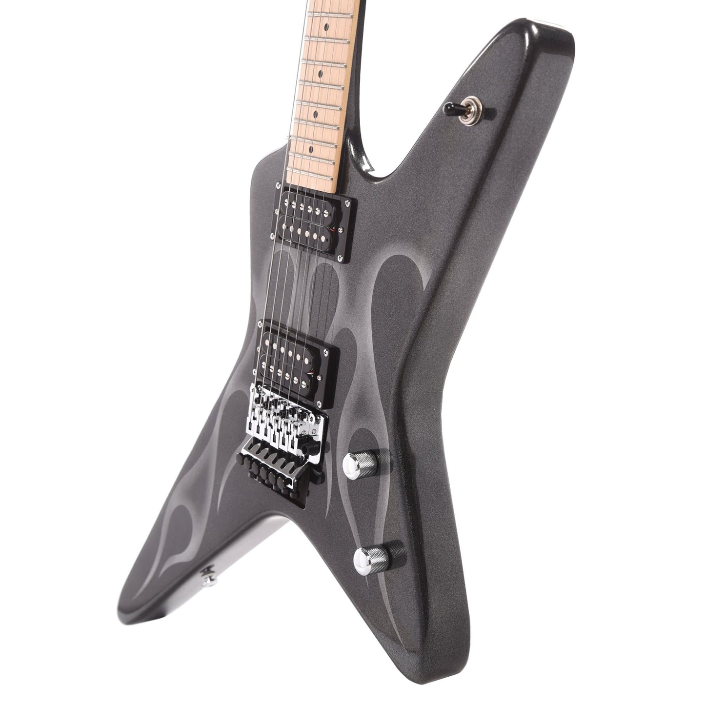 Kramer Signature Tracii Guns Gunstar Voyager Outfit Black Metallic & Silver Ghost Flames Electric Guitars / Solid Body