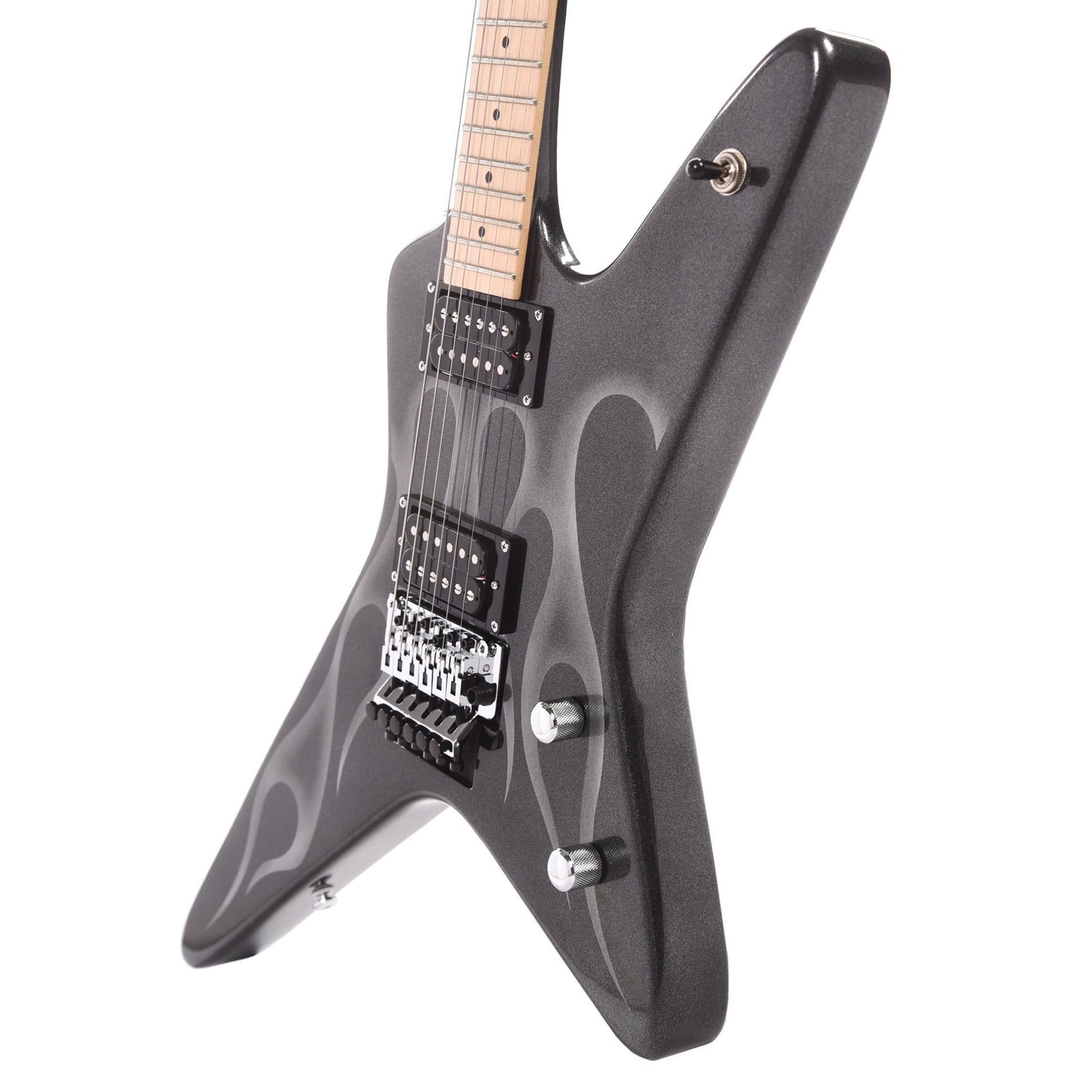 Kramer Signature Tracii Guns Gunstar Voyager Outfit Black Metallic & Silver Ghost Flames Electric Guitars / Solid Body