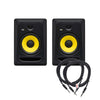 KRK Classic 8 G3 8" Studio Monitor Black Pair and (2) TRS Cable Bundle Pro Audio / Speakers / Passive Speakers