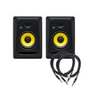 KRK Classic 7 G3 7" Studio Monitor Black Pair and (2) TRS Cable Bundle Pro Audio / Speakers / Studio Monitors