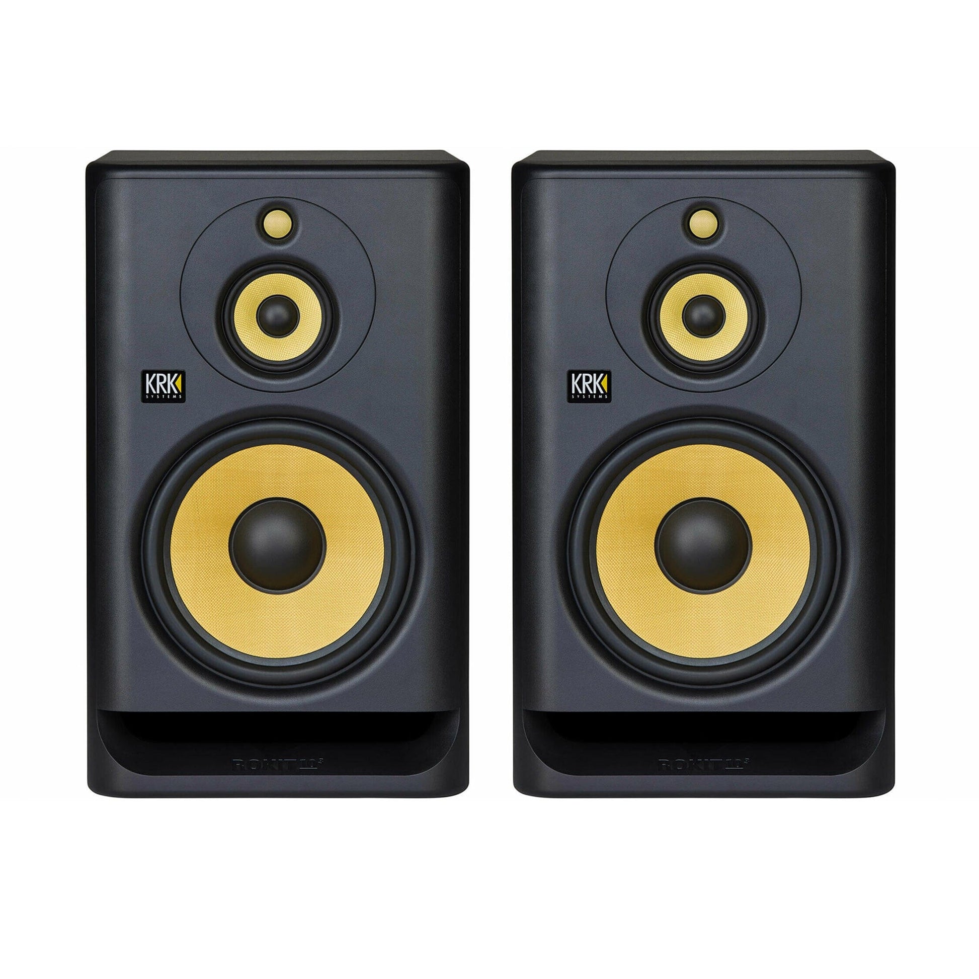 KRK Rokit 10-3 10" 3-Way Studio Monitor Black Pair Bundle Pro Audio / Speakers / Studio Monitors