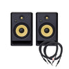 KRK Rokit 8 G4 8" Studio Monitor Black Pair and (2) TRS Cable Bundle Pro Audio / Speakers / Studio Monitors