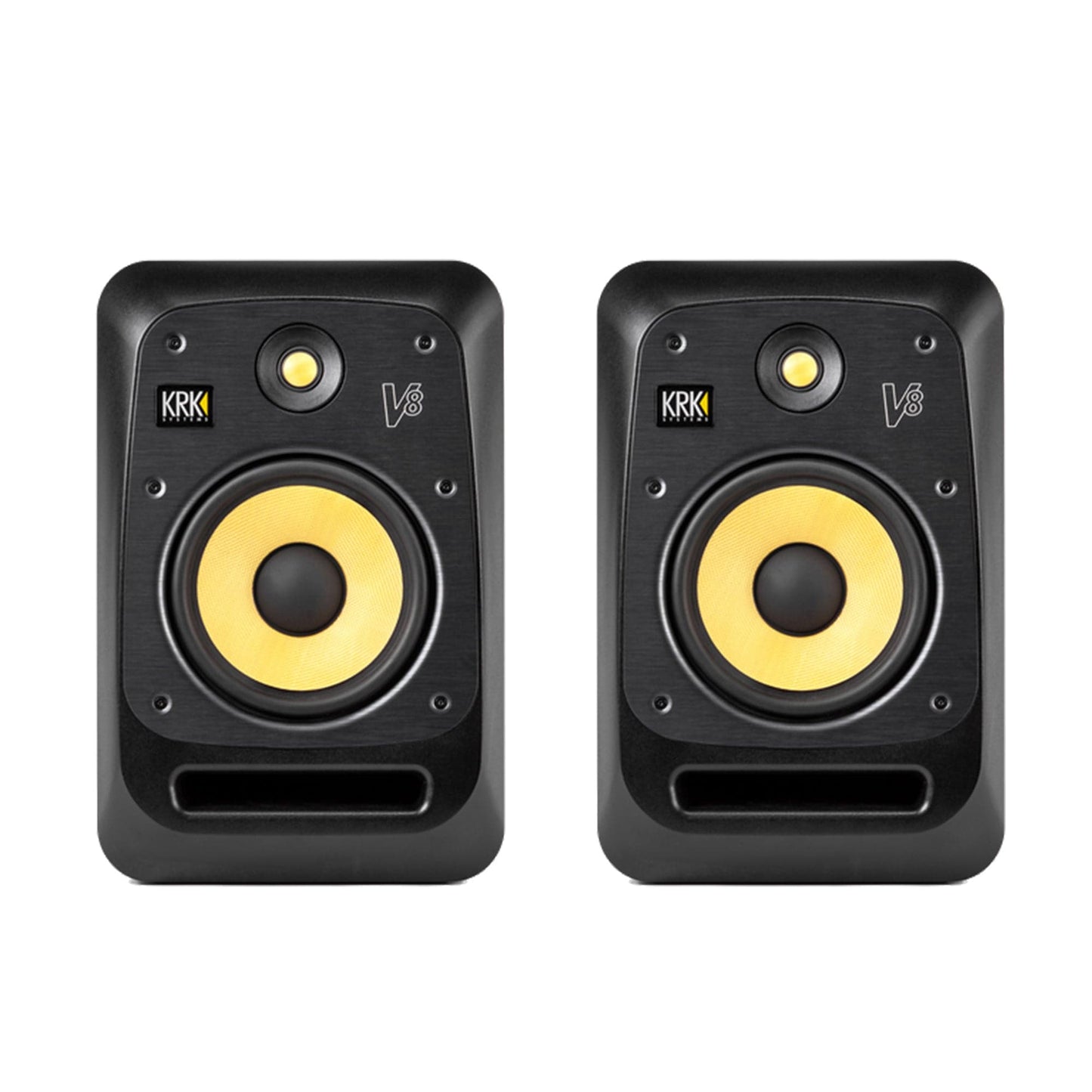 KRK V8 S4 8" Studio Monitor Black Pair Bundle Pro Audio / Speakers / Studio Monitors